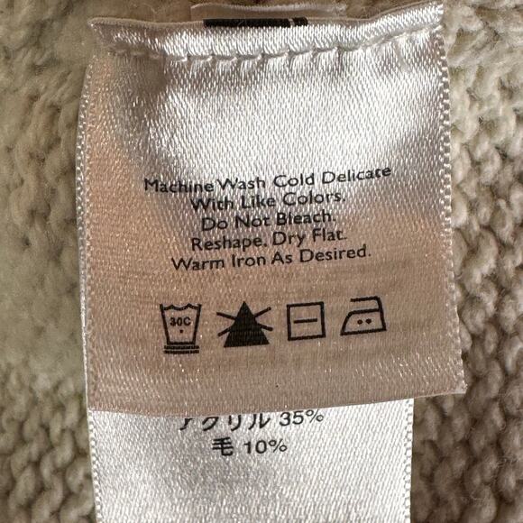 EDDIE BAUER 1/4 Zip Fair Isle Sweater Men XL Wool Blend Cabin Knit Winter Ski - Picture 7 of 9